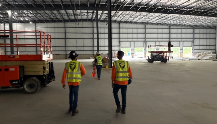 Williams Fire Workers In Commercial Warehouse